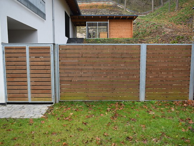 Rámy plotu s výdřevou