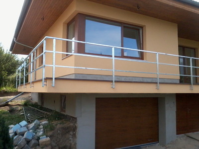 Jeklové zábradlí na terase