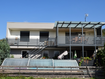 exteriérové zábradlí na terase