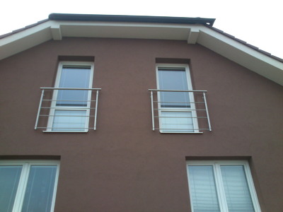 Nerezové zábradlí Francouzského okna