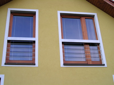 Nerezové zábradlí Francouzských oken