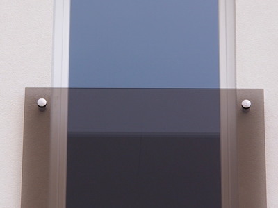 Skleněné zábradlí Francouzského okna