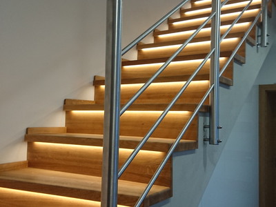 Nerezové schodišťové zábradlí